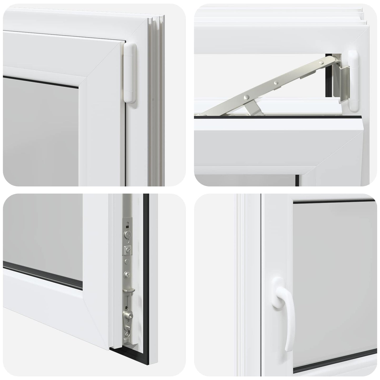 Finestra per Soffitta RISOR 90 x 50 cm PVC e Vetro Bianco | homemem39