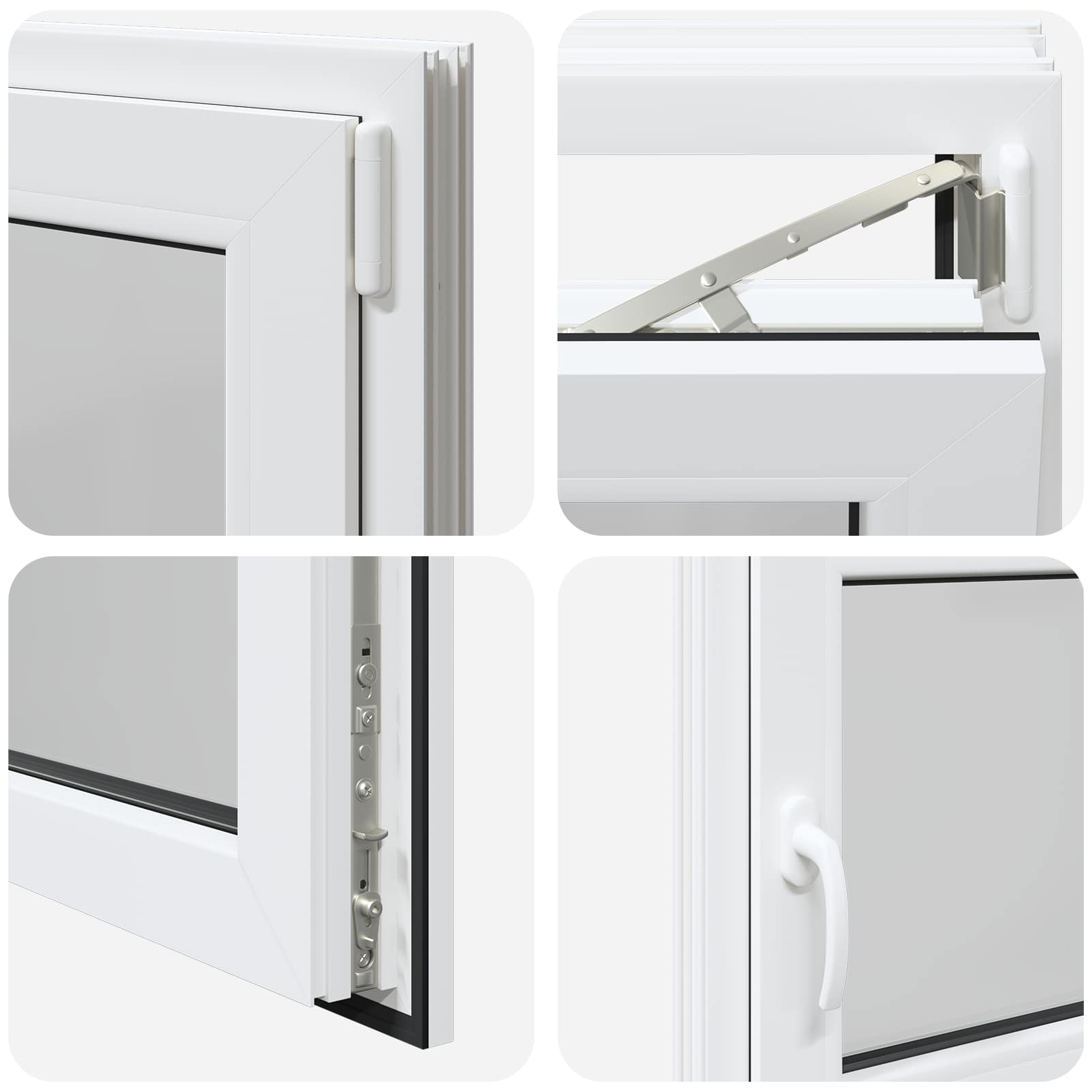 Finestra per Soffitta RISOR 90 x 50 cm PVC e Vetro Bianco | homemem39