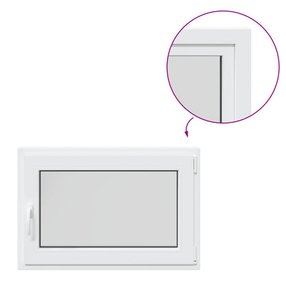 Finestra per Soffitta RISOR 90 x 50 cm PVC e Vetro Bianco | homemem39