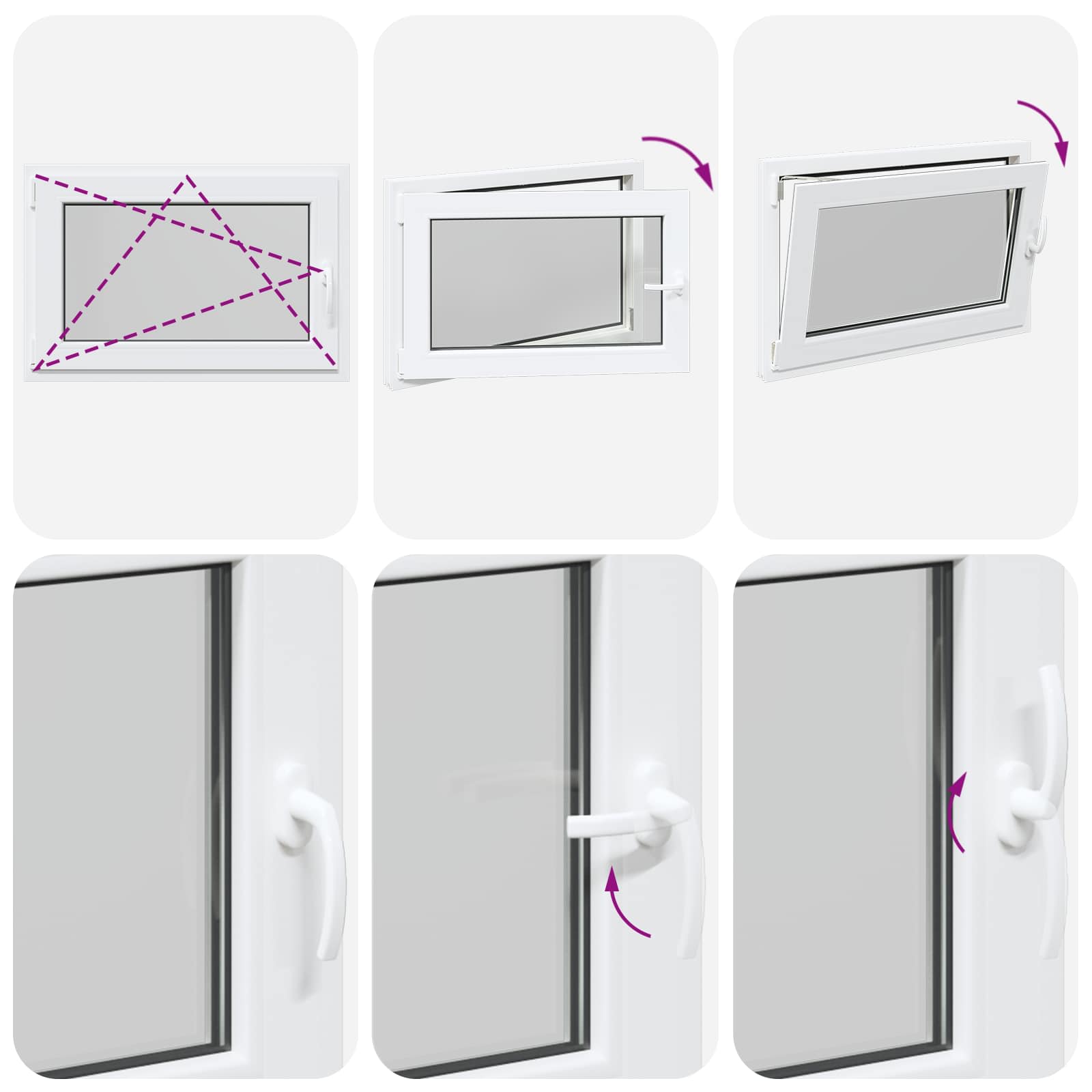 Finestra per Soffitta RISOR 90 x 50 cm PVC e Vetro Bianco | homemem39