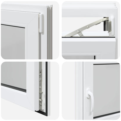 Finestra per Soffitta RISOR 90 x 60 cm PVC e Vetro Bianco | homemem39