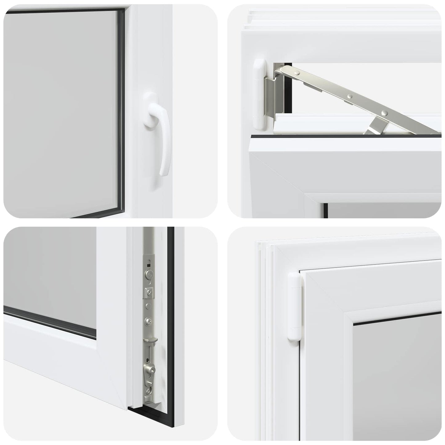 Finestra per Soffitta RISOR 90 x 60 cm PVC e Vetro Bianco | homemem39