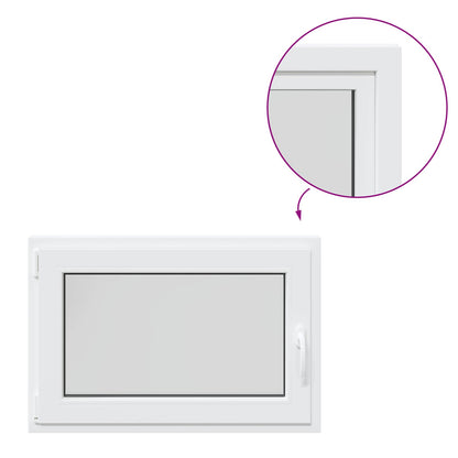 Finestra per Soffitta RISOR 90 x 60 cm PVC e Vetro Bianco | homemem39