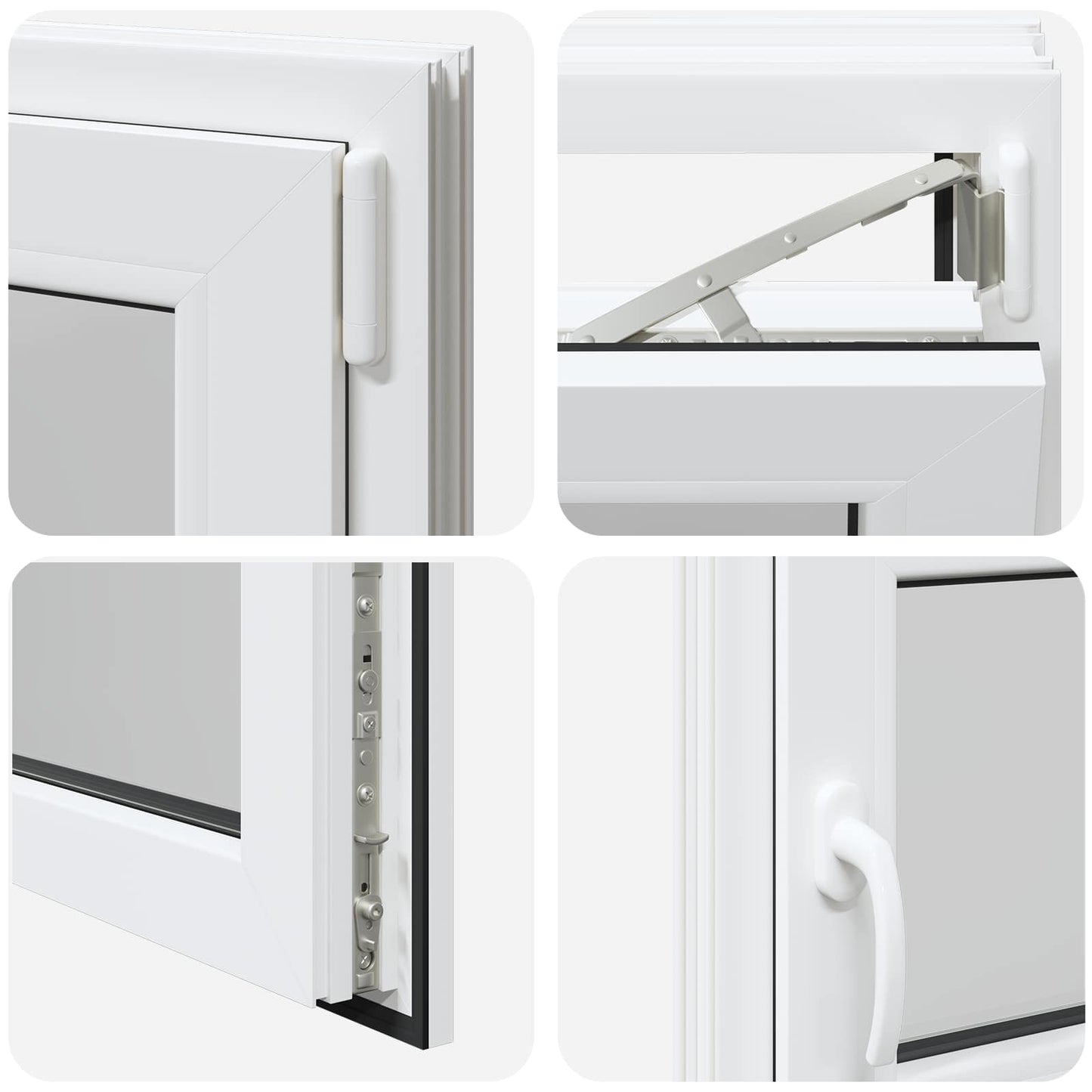 Finestra per Soffitta RISOR 100 x 50 cm PVC e Vetro Bianco | homemem39
