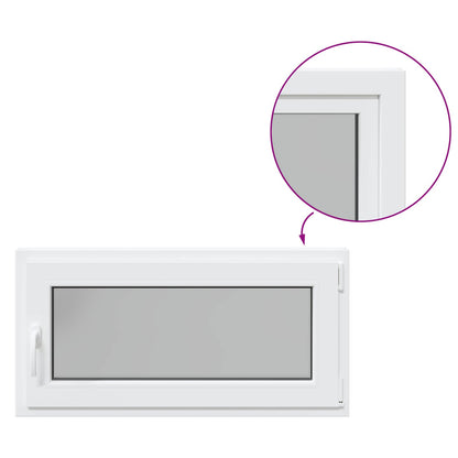 Finestra per Soffitta RISOR 100 x 50 cm PVC e Vetro Bianco | homemem39