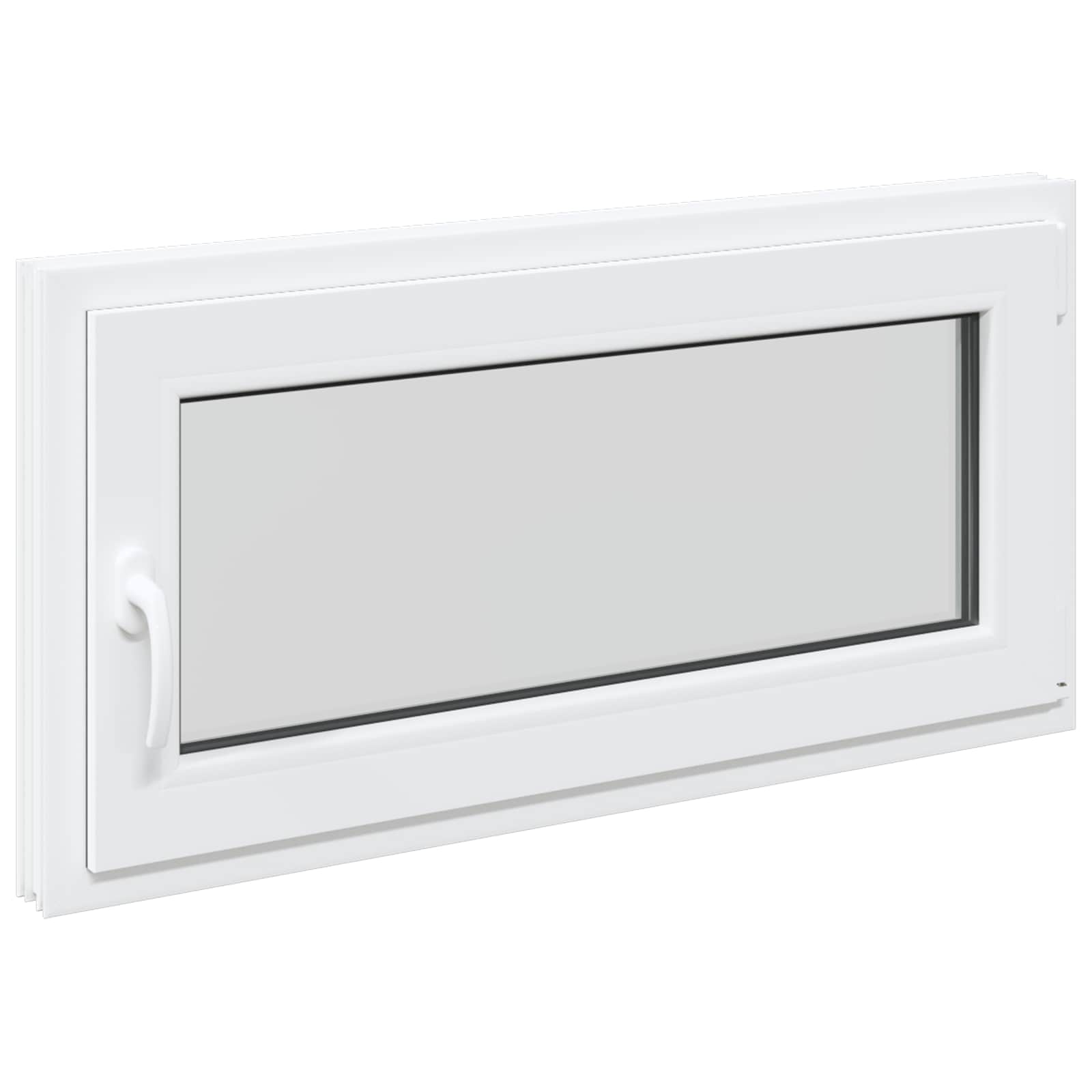 Finestra per Soffitta RISOR 100 x 50 cm PVC e Vetro Bianco | homemem39