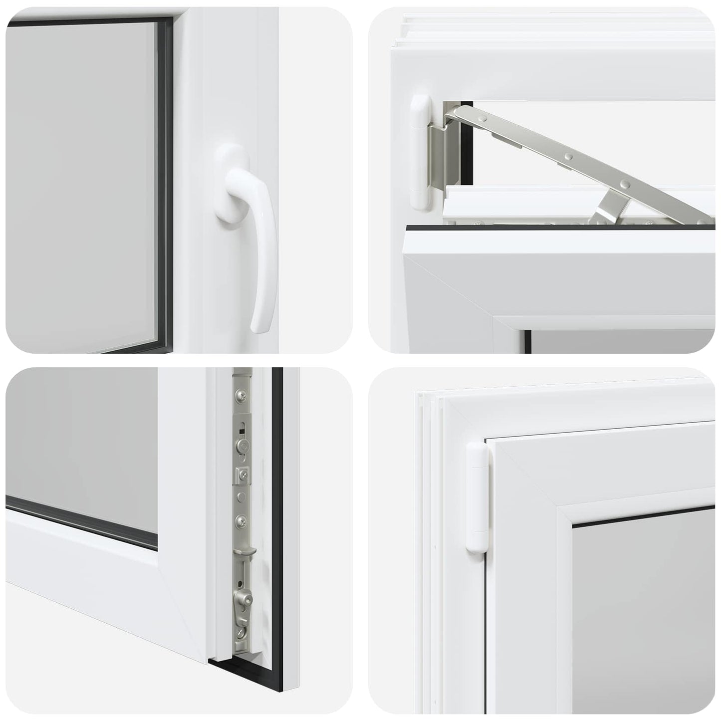Finestra per Soffitta RISOR 100 x 50 cm PVC e Vetro Bianco | homemem39