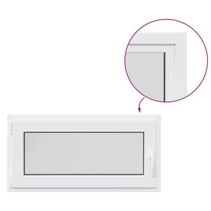 Finestra per Soffitta RISOR 100 x 50 cm PVC e Vetro Bianco | homemem39