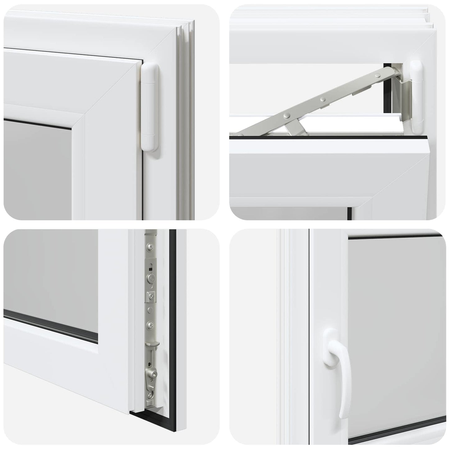 Finestra per Soffitta RISOR 100 x 60 cm PVC e Vetro Bianco | homemem39