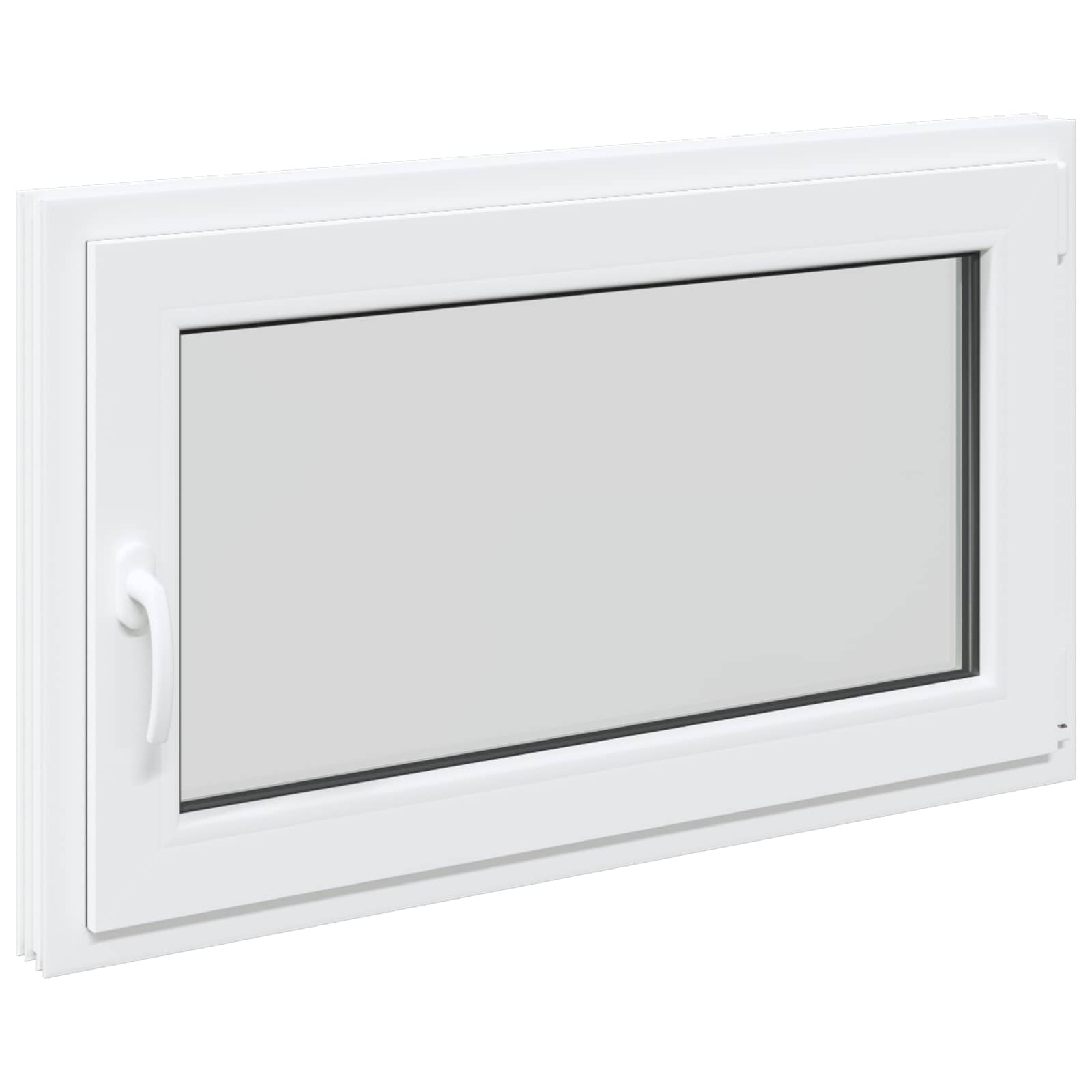 Finestra per Soffitta RISOR 100 x 60 cm PVC e Vetro Bianco | homemem39