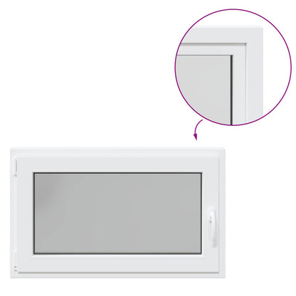 Finestra per Soffitta RISOR 100 x 60 cm PVC e Vetro Bianco | homemem39
