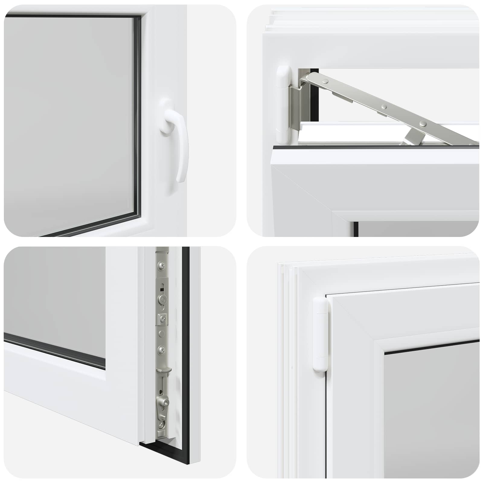 Finestra per Soffitta RISOR 100 x 70 cm PVC e Vetro Bianco | homemem39