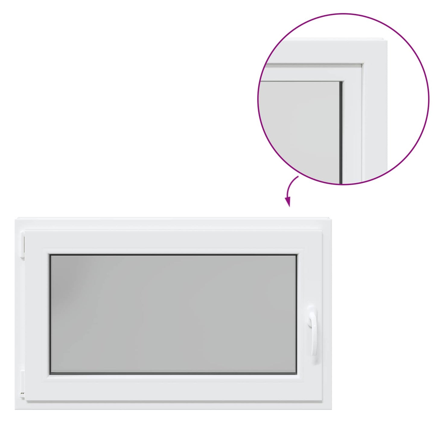 Finestra per Soffitta RISOR 100 x 70 cm PVC e Vetro Bianco | homemem39