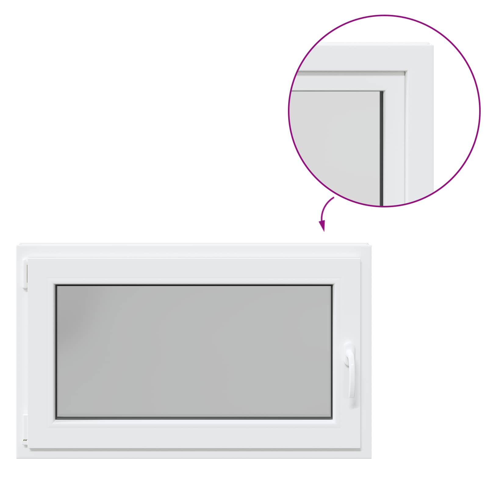 Finestra per Soffitta RISOR 100 x 70 cm PVC e Vetro Bianco | homemem39