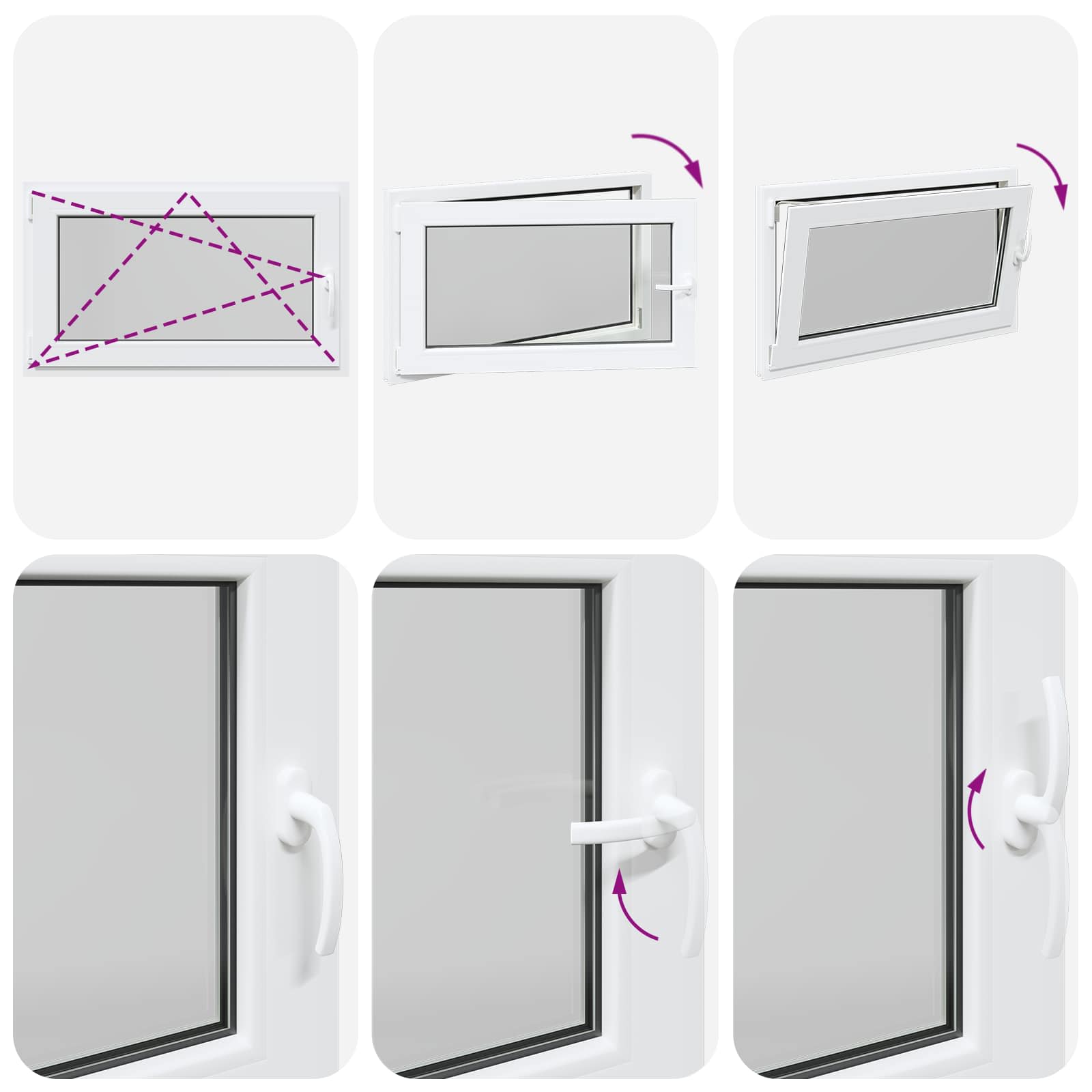 Finestra per Soffitta RISOR 100 x 70 cm PVC e Vetro Bianco | homemem39