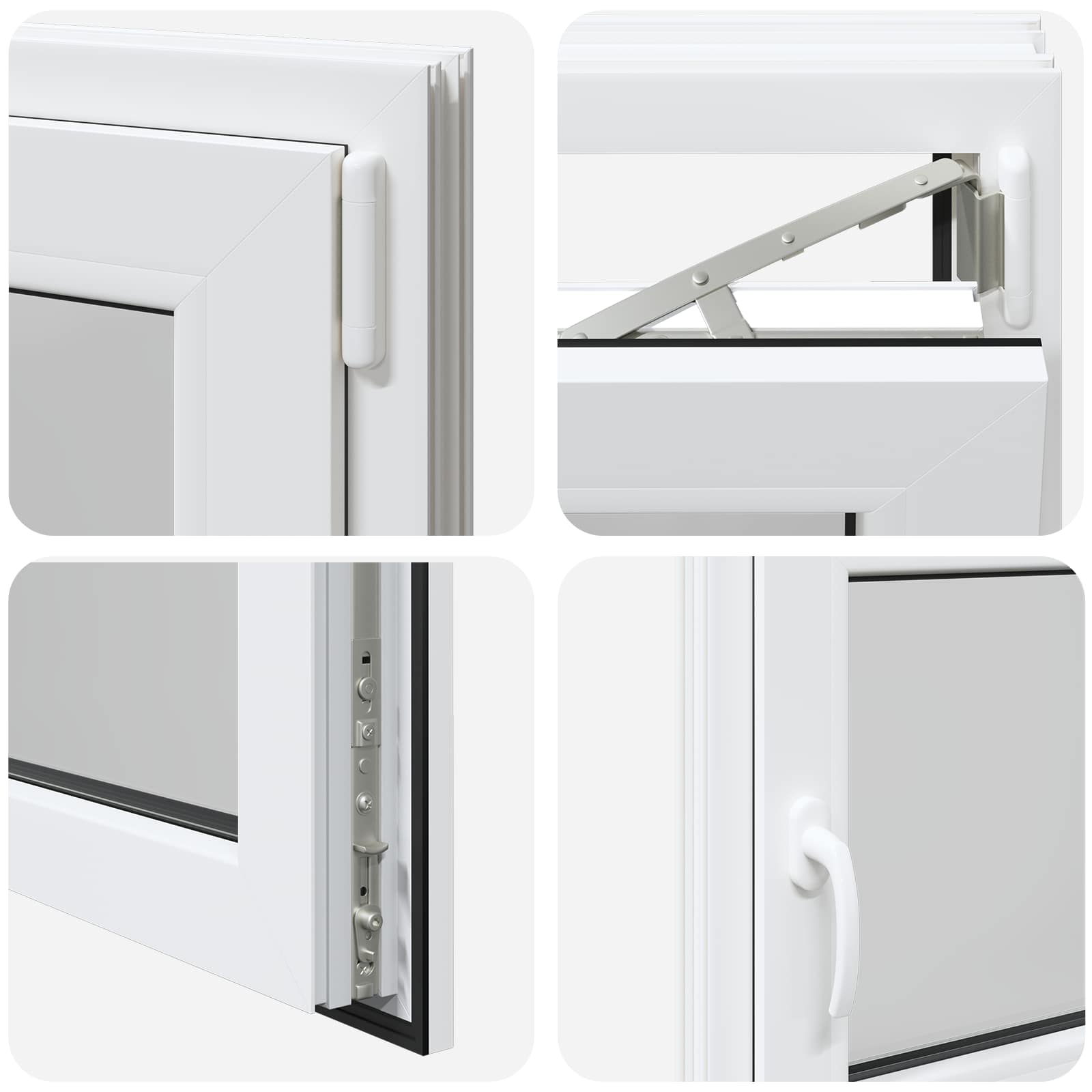 Finestra per Soffitta RISOR 110 x 50 cm PVC e Vetro Bianco | homemem39