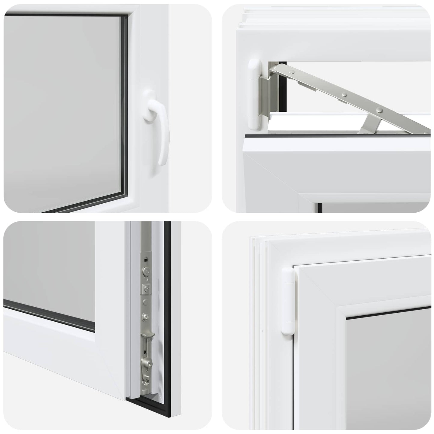 Finestra per Soffitta RISOR 110 x 50 cm PVC e Vetro Bianco | homemem39