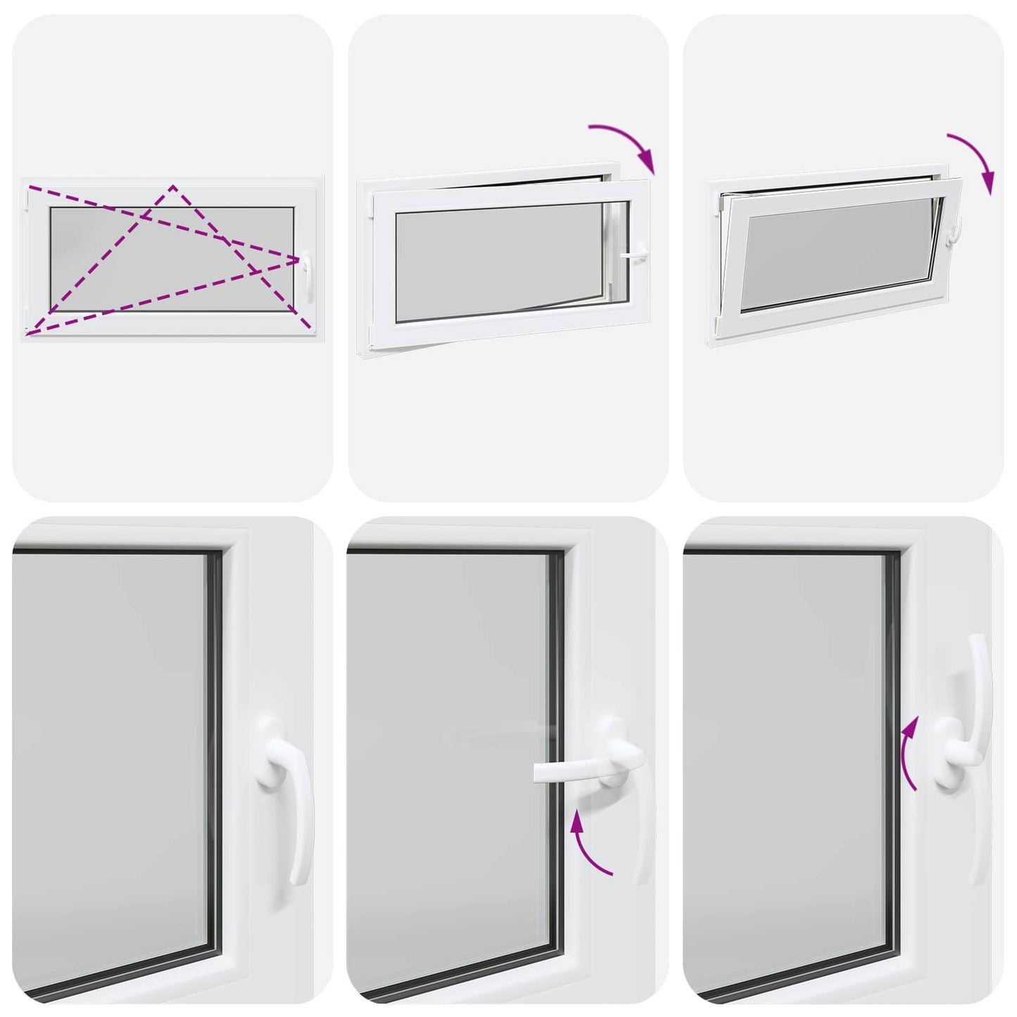 Finestra per Soffitta RISOR 110 x 50 cm PVC e Vetro Bianco | homemem39