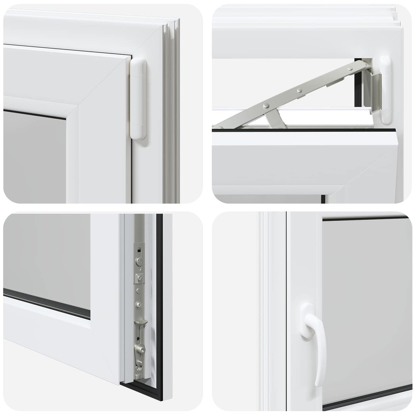 Finestra per Soffitta RISOR 110 x 60 cm PVC e Vetro Bianco | homemem39