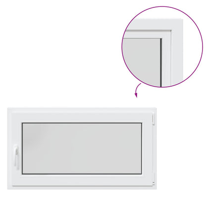 Finestra per Soffitta RISOR 110 x 60 cm PVC e Vetro Bianco | homemem39