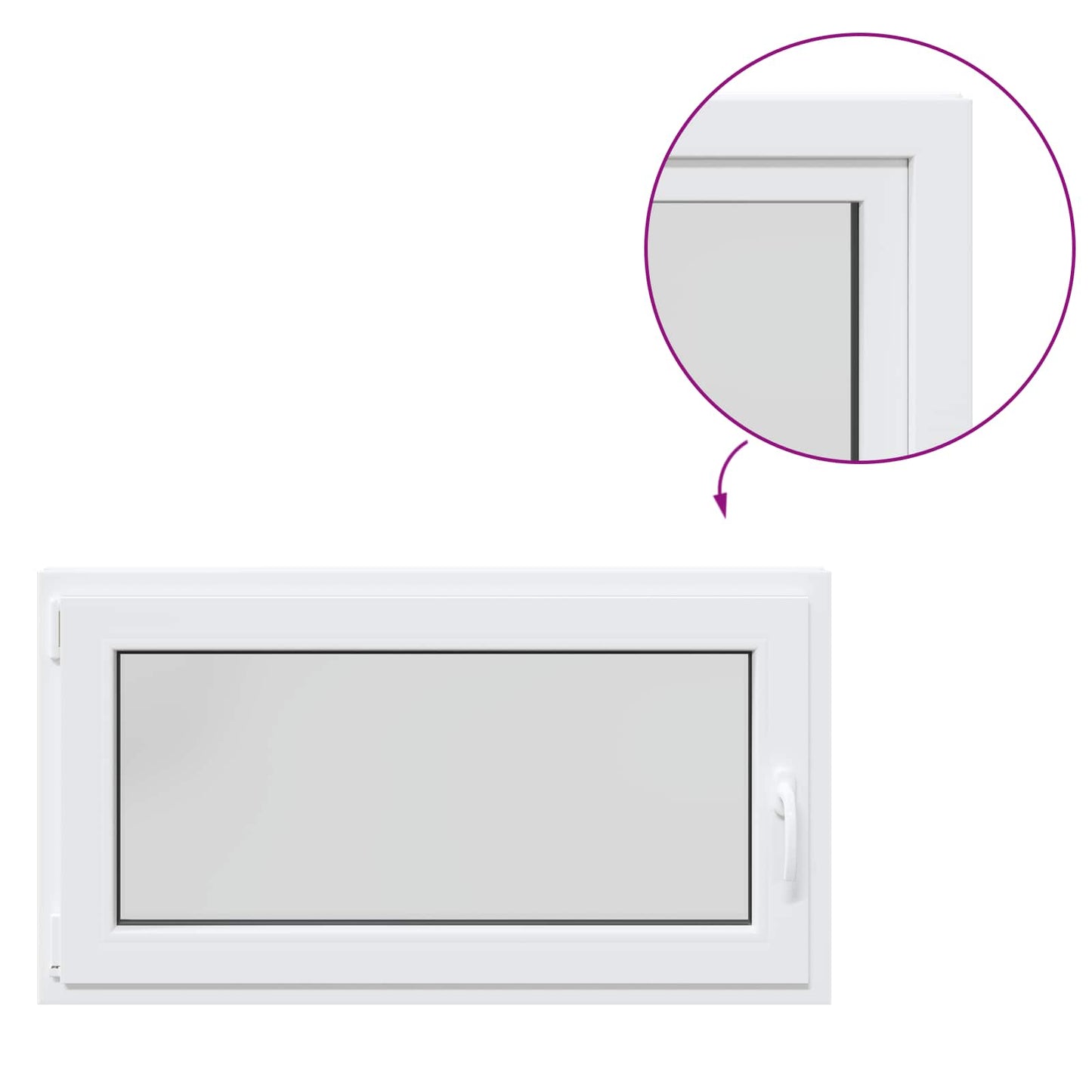 Finestra per Soffitta RISOR 110 x 60 cm PVC e Vetro Bianco | homemem39