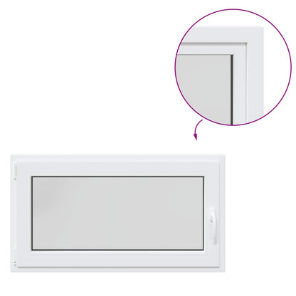 Finestra per Soffitta RISOR 110 x 60 cm PVC e Vetro Bianco | homemem39