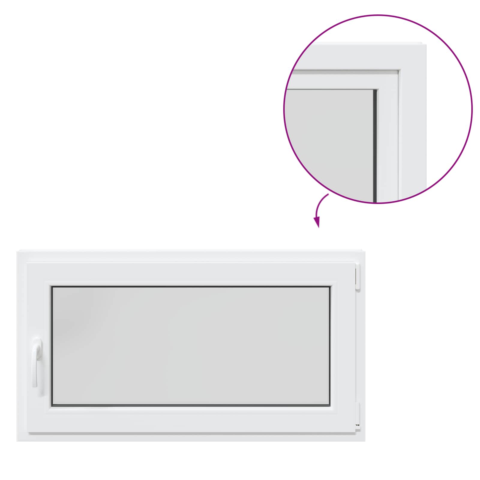 Finestra per Soffitta RISOR 110 x 70 cm PVC e Vetro Bianco | homemem39