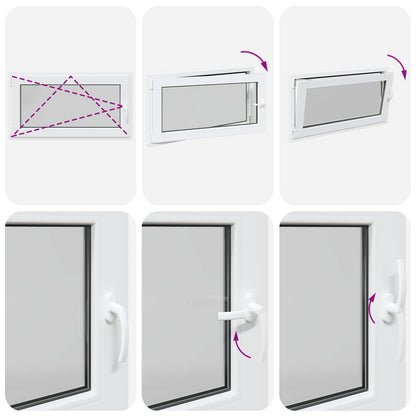 Finestra per Soffitta RISOR 110 x 70 cm PVC e Vetro Bianco | homemem39