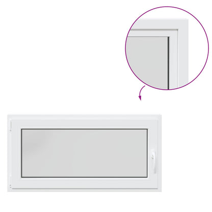 Finestra per Soffitta RISOR 120 x 60 cm PVC e Vetro Bianco | homemem39