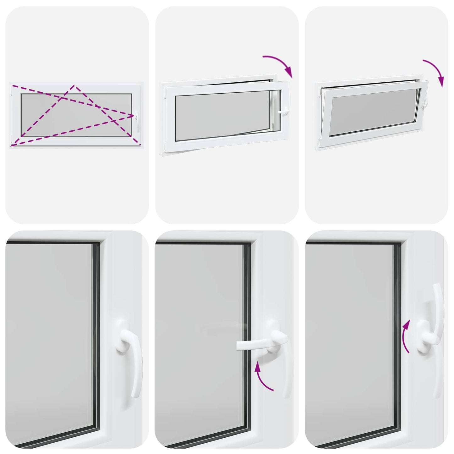 Finestra per Soffitta RISOR 120 x 60 cm PVC e Vetro Bianco | homemem39