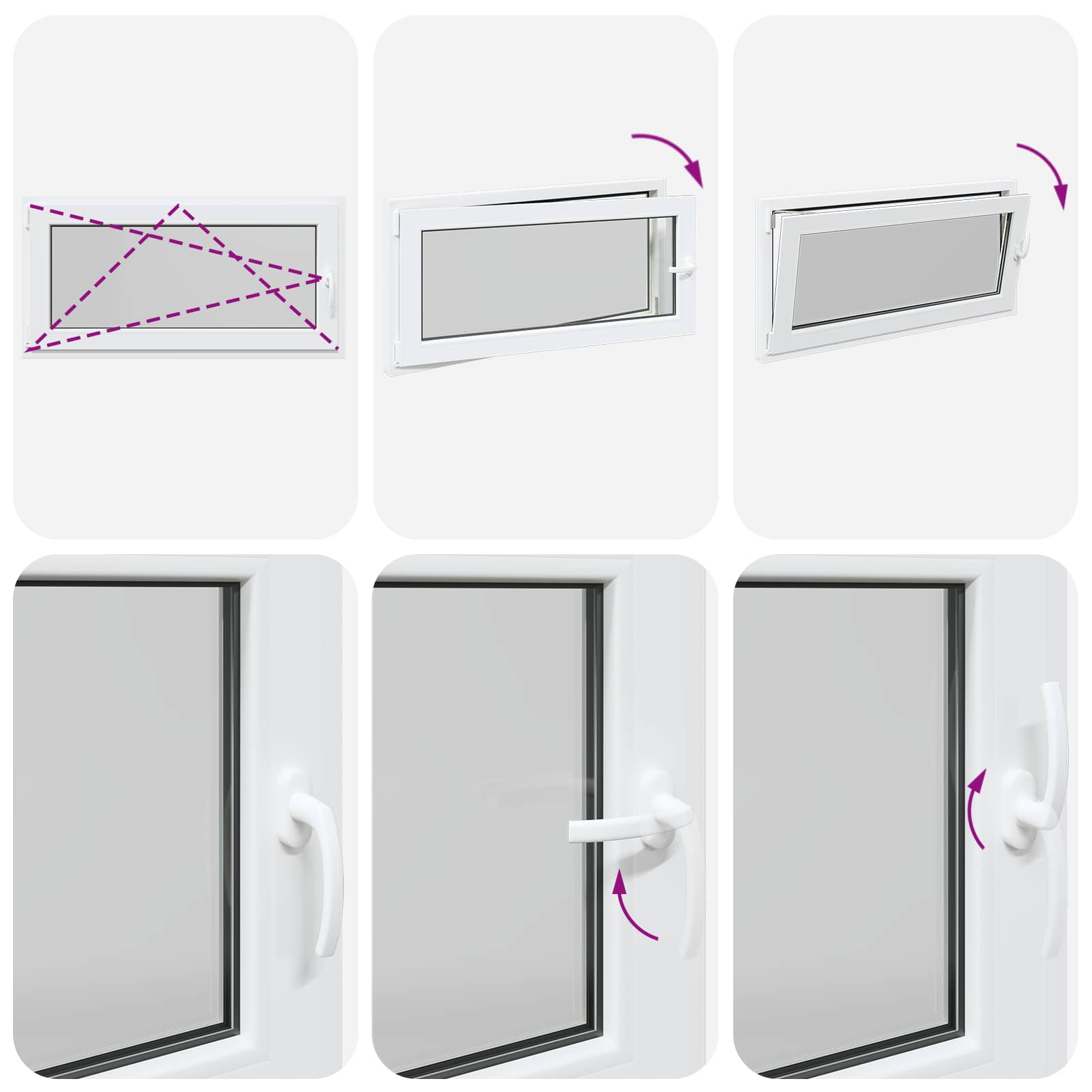 Finestra per Soffitta RISOR 120 x 60 cm PVC e Vetro Bianco | homemem39