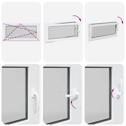Finestra per Soffitta RISOR 120 x 60 cm PVC e Vetro Bianco