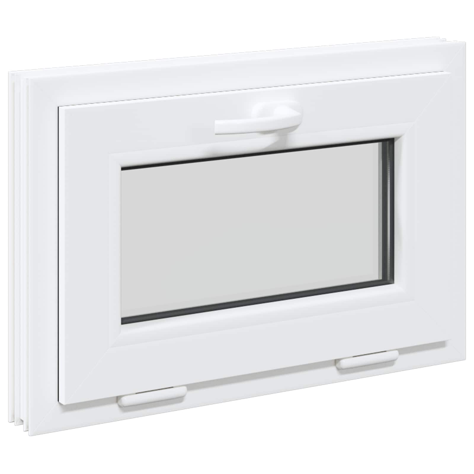 Finestra per Soffitta RISOR 60 x 40 cm PVC e Vetro Bianco | homemem39