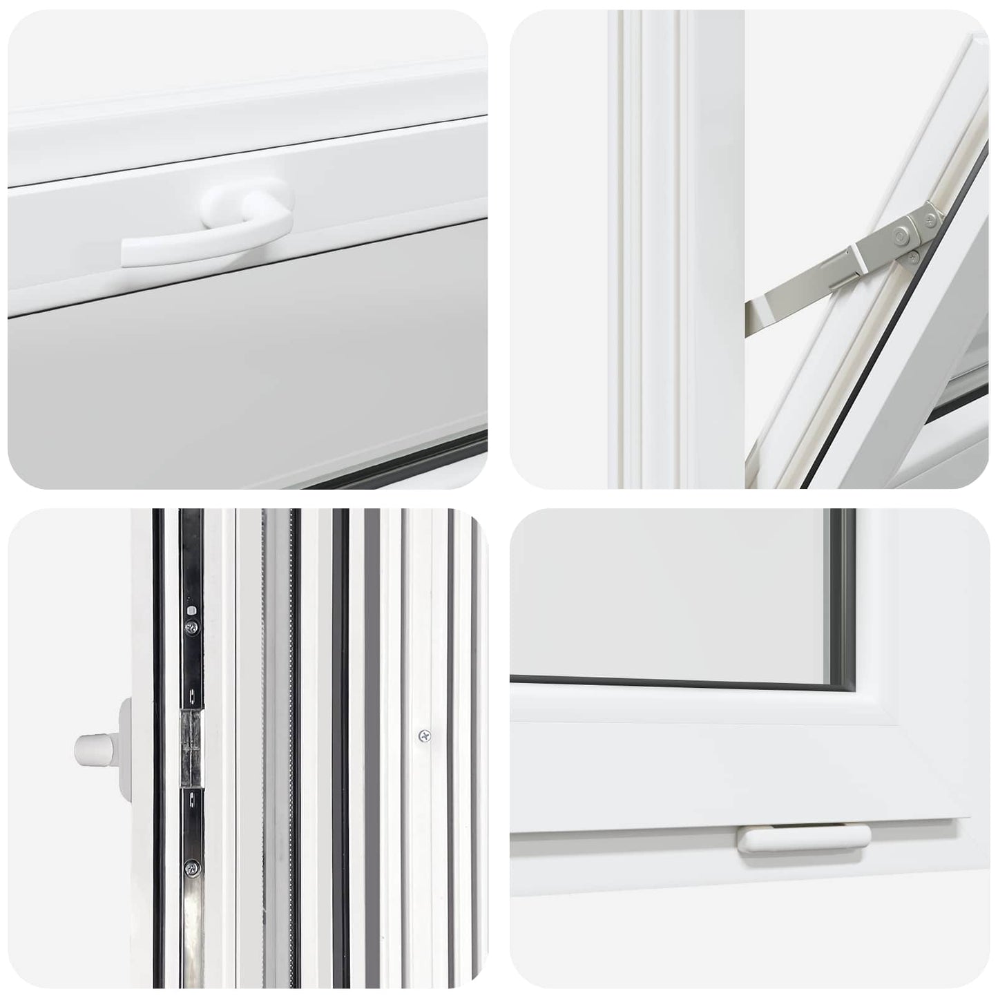 Finestra per Soffitta RISOR 90 x 40 cm PVC e Vetro Bianco | homemem39