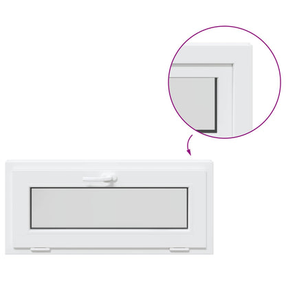 Finestra per Soffitta RISOR 90 x 40 cm PVC e Vetro Bianco | homemem39