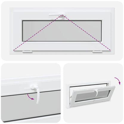 Finestra per Soffitta RISOR 90 x 40 cm PVC e Vetro Bianco