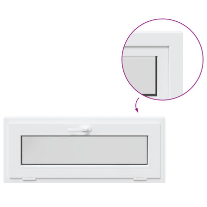 Finestra per Soffitta RISOR 110 x 40 cm PVC e Vetro Bianco | homemem39