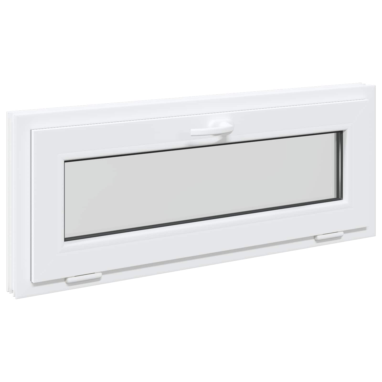 Finestra per Soffitta RISOR 110 x 40 cm PVC e Vetro Bianco | homemem39