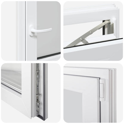 Finestra per Soffitta RISOR 50 x 50 cm PVC e Vetro Bianco | homemem39
