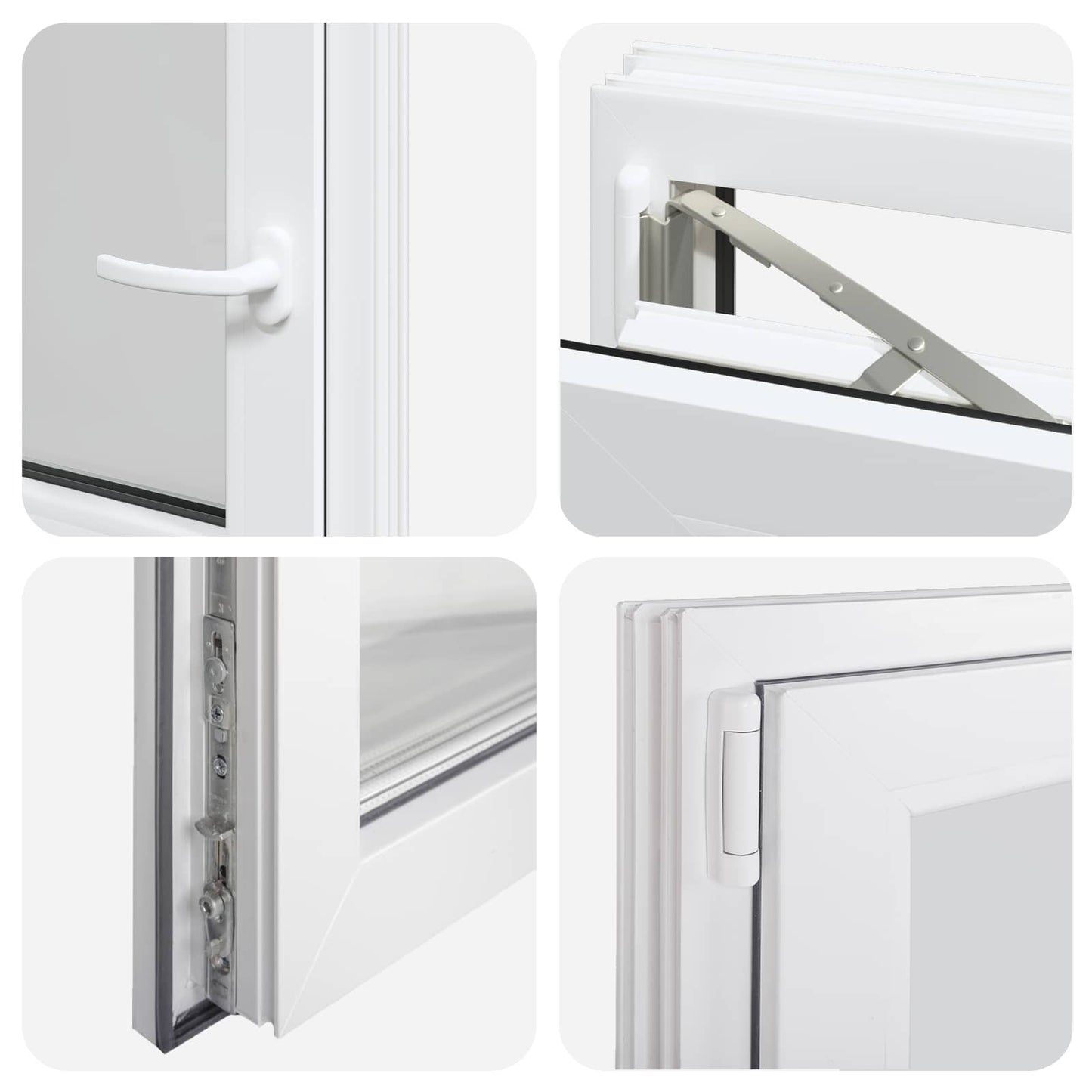 Finestra per Soffitta RISOR 50 x 50 cm PVC e Vetro Bianco | homemem39