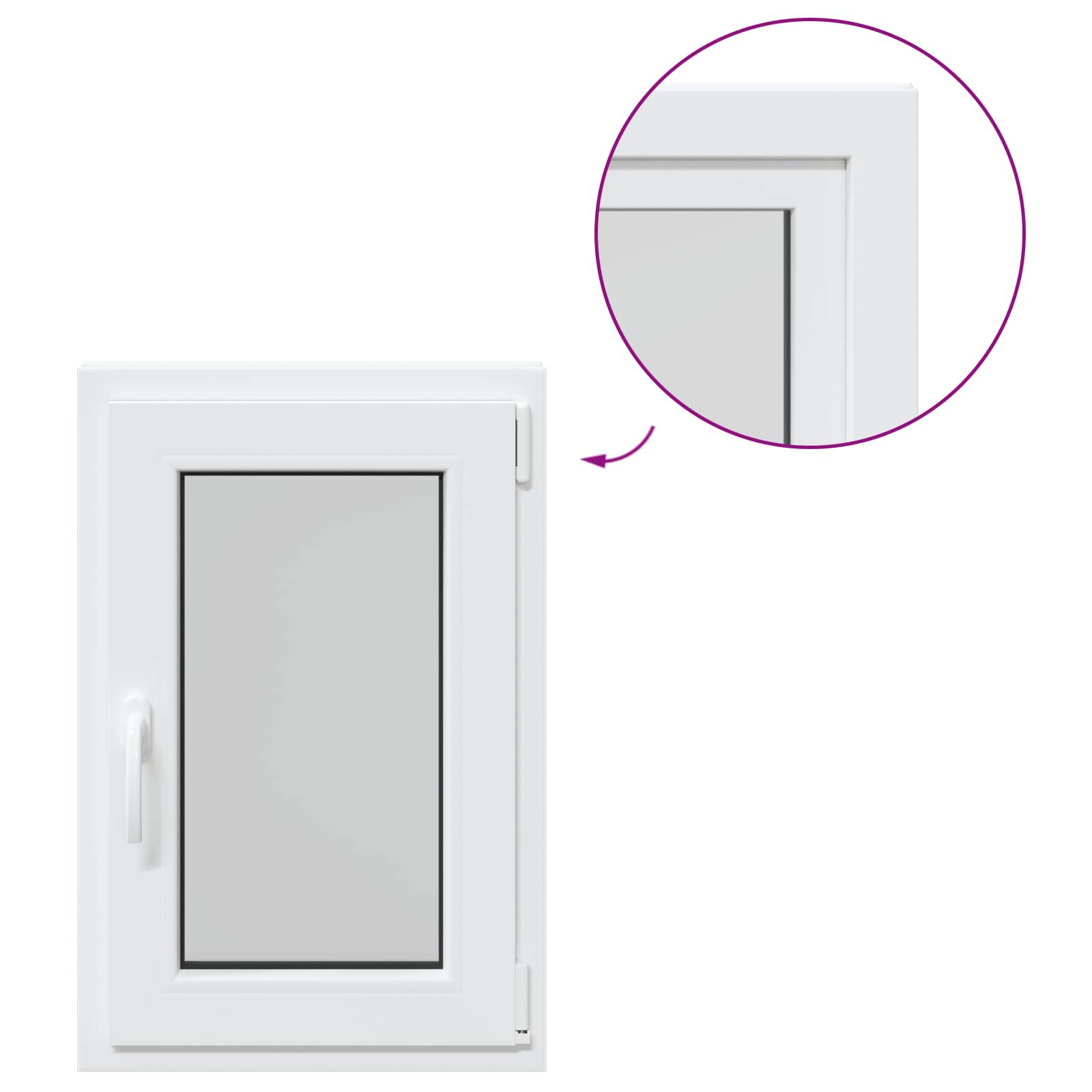 Finestra per Soffitta RISOR 50 x 75 cm PVC e Vetro Bianco | homemem39