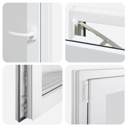 Finestra per Soffitta RISOR 50 x 75 cm PVC e Vetro Bianco | homemem39