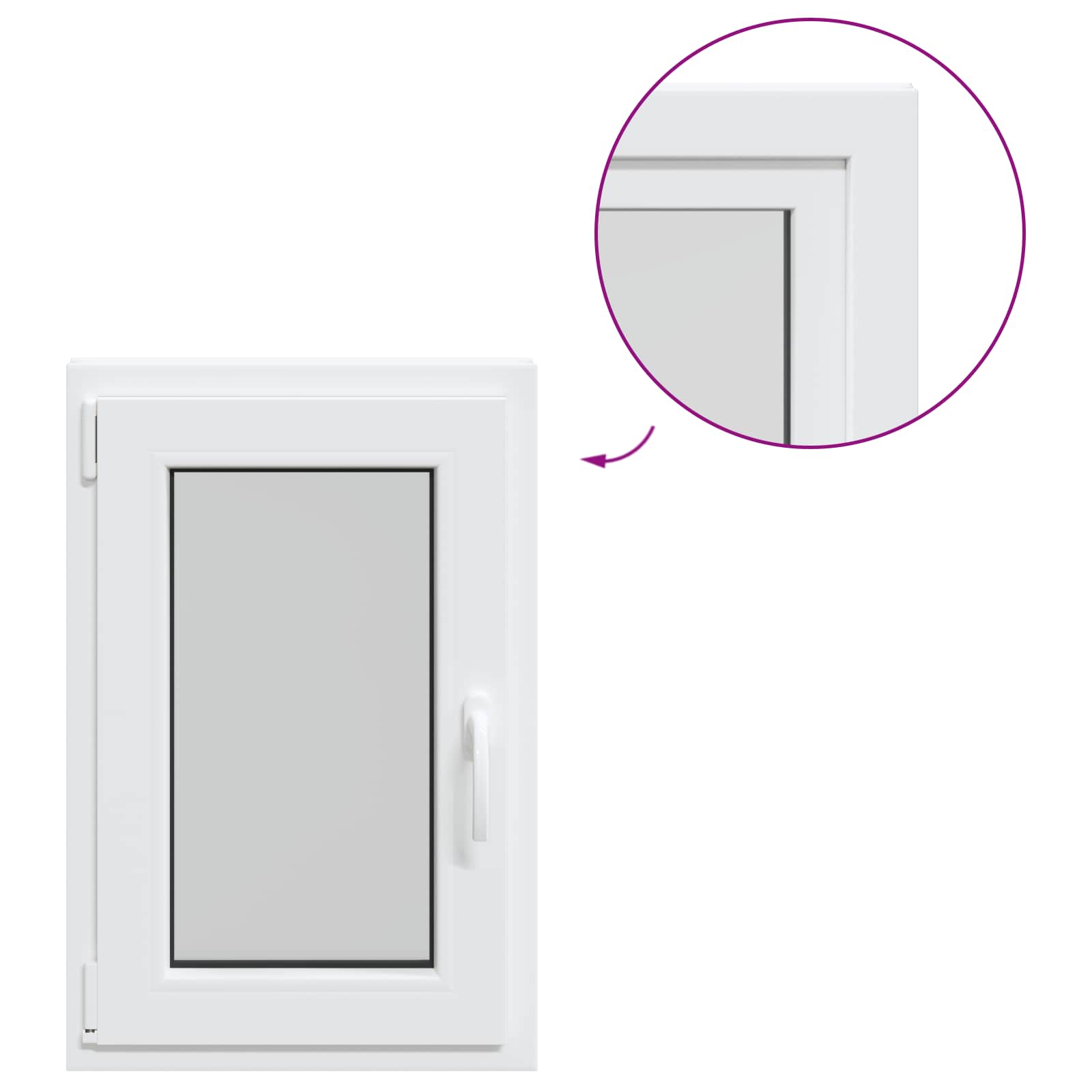Finestra per Soffitta RISOR 50 x 75 cm PVC e Vetro Bianco | homemem39
