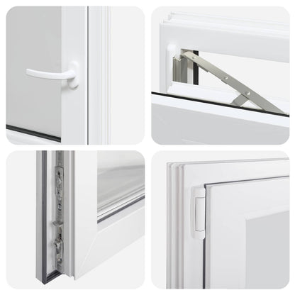 Finestra per Soffitta RISOR 60 x 60 cm PVC e Vetro Bianco | homemem39