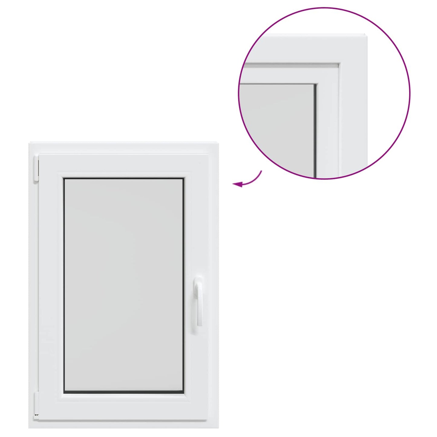 Finestra per Soffitta RISOR 60 x 80 cm PVC e Vetro Bianco | homemem39