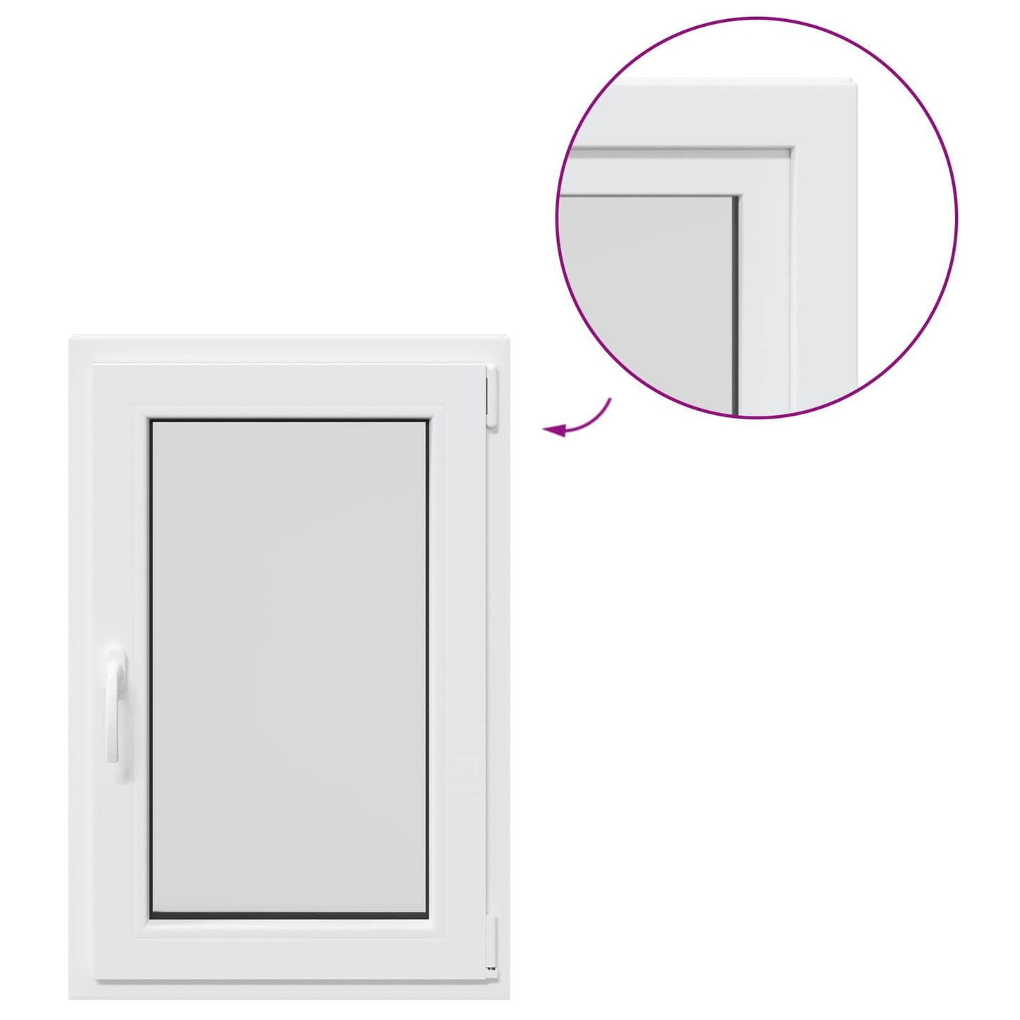 Finestra per Soffitta RISOR 60 x 90 cm PVC e Vetro Bianco | homemem39
