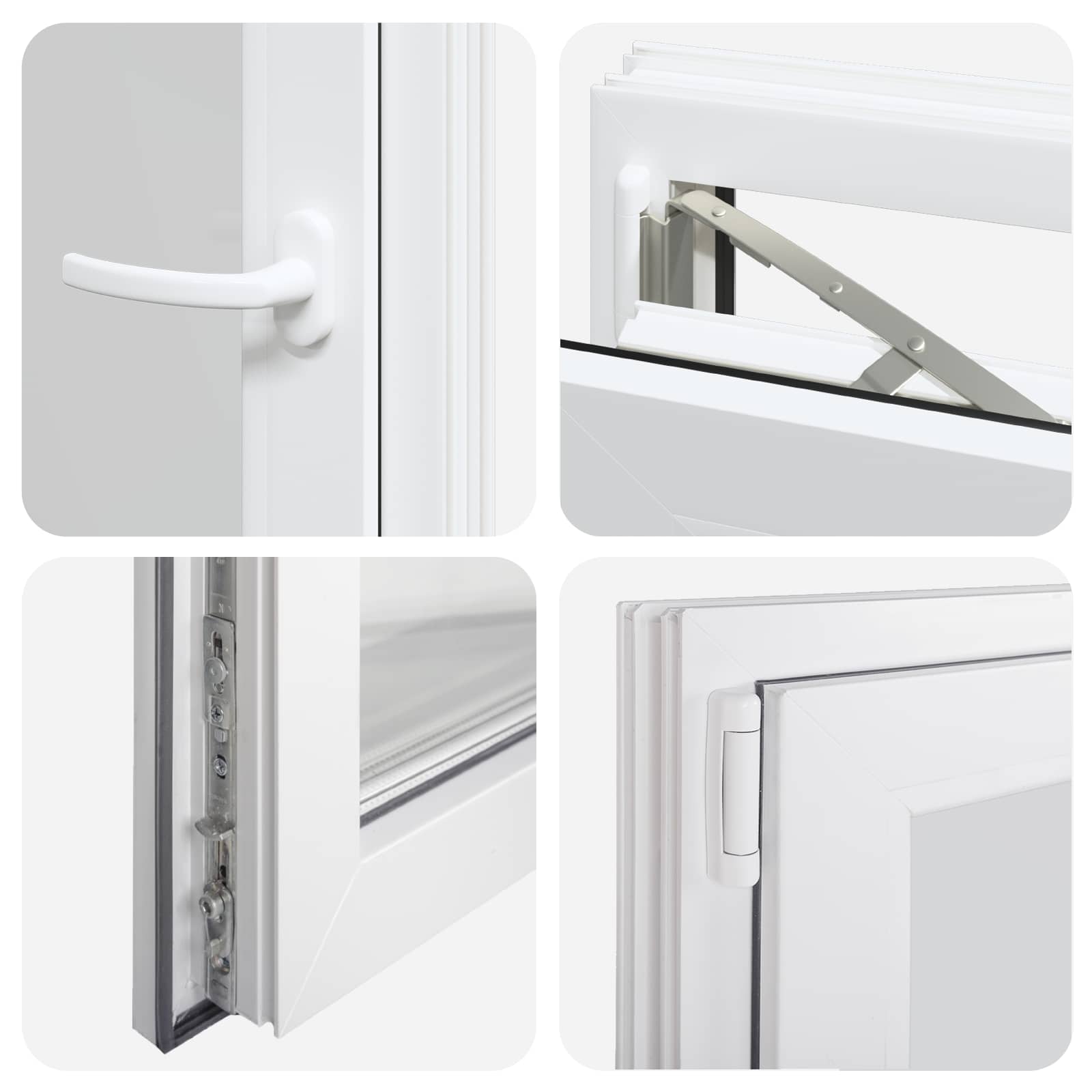 Finestra per Soffitta RISOR 60 x 90 cm PVC e Vetro Bianco | homemem39
