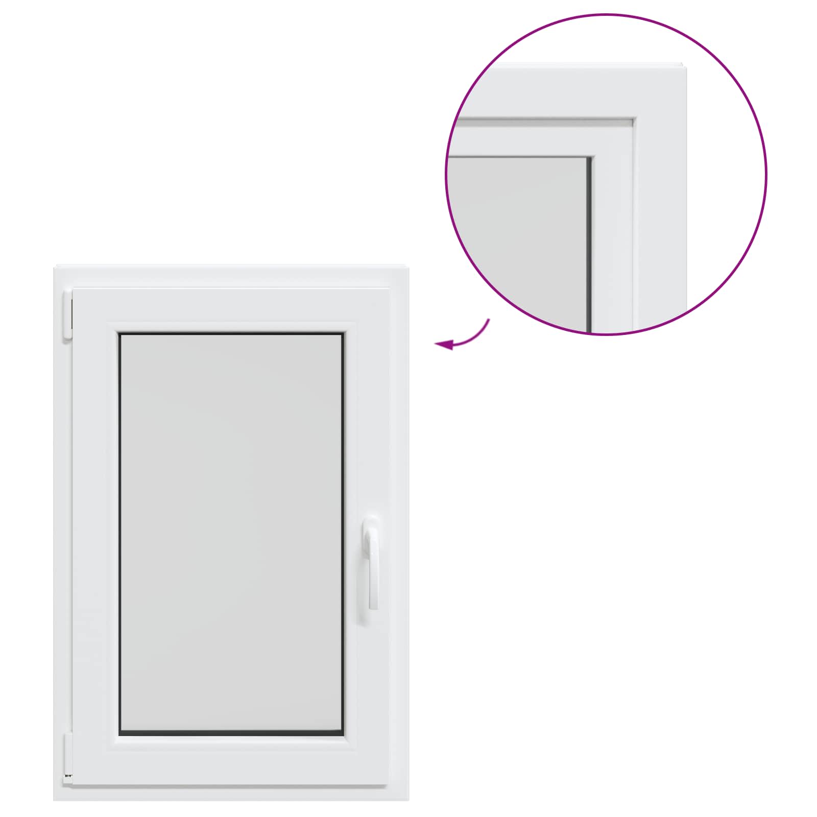 Finestra per Soffitta RISOR 60 x 90 cm PVC e Vetro Bianco | homemem39