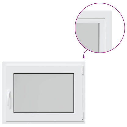 Finestra per Soffitta RISOR 80 x 50 cm PVC e Vetro Bianco | homemem39