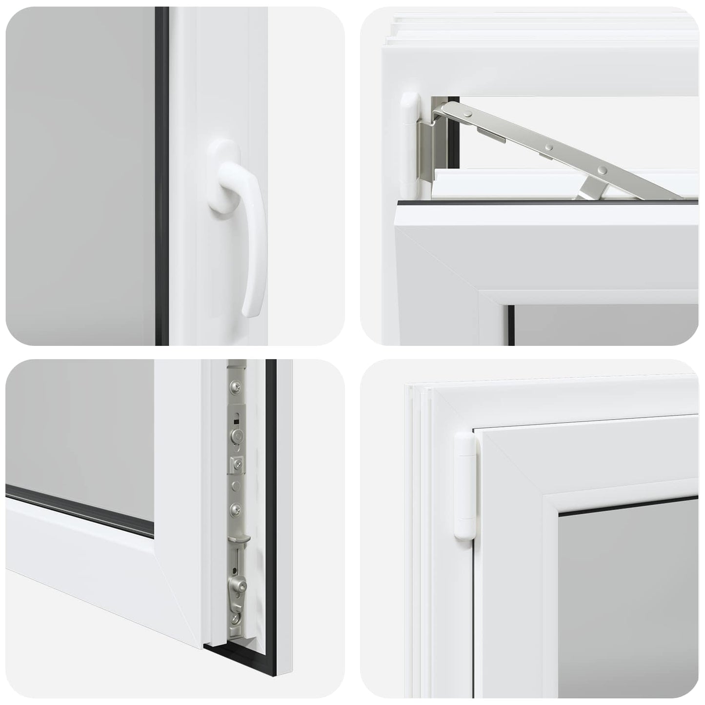 Finestra per Soffitta RISOR 80 x 60 cm PVC e Vetro Bianco | homemem39